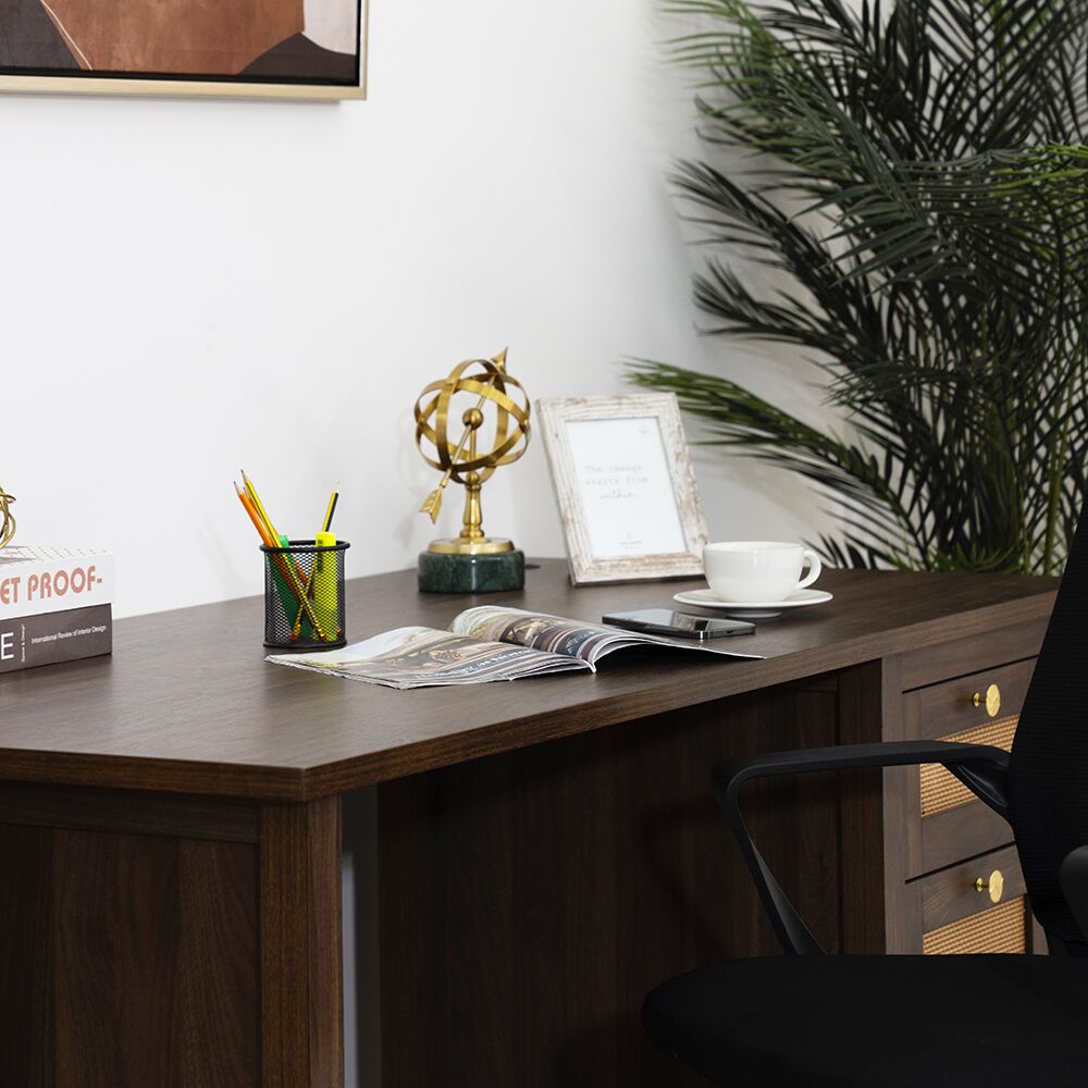 Agoda Study Desk-Walnut - Image 9