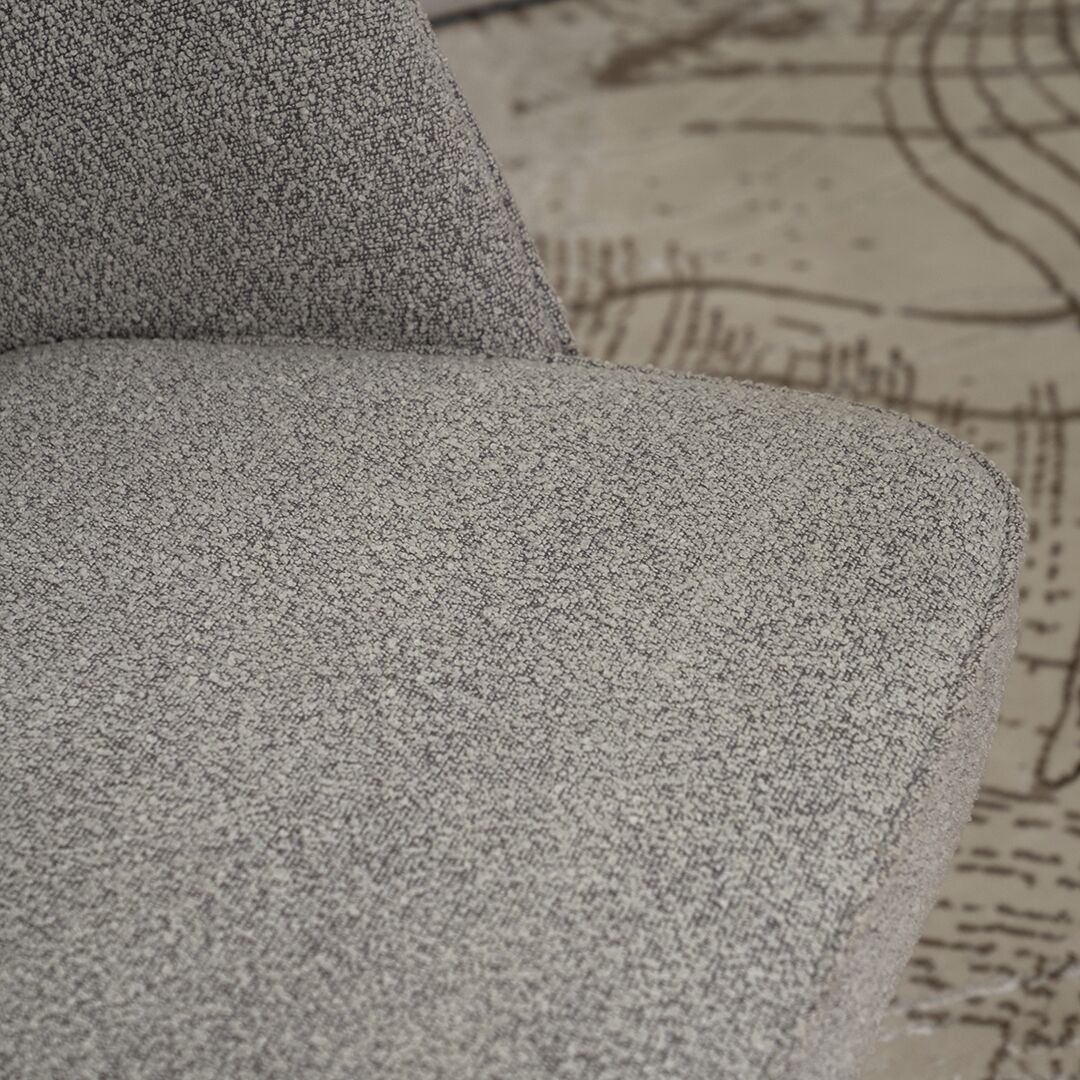 Cozy Swivel Dining Chair-Light Grey - Image 5