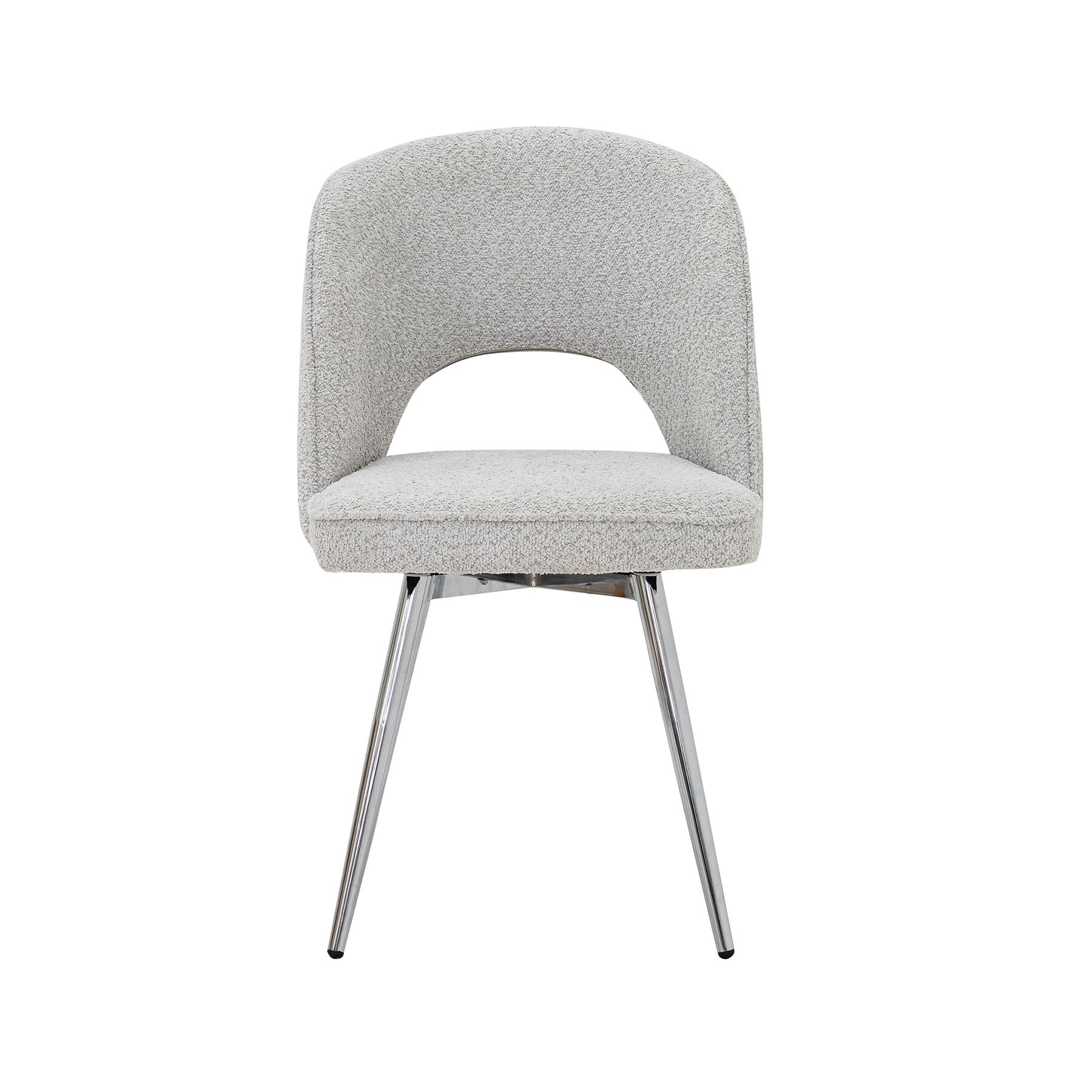 Cozy Swivel Dining Chair-Light Grey - Image 3