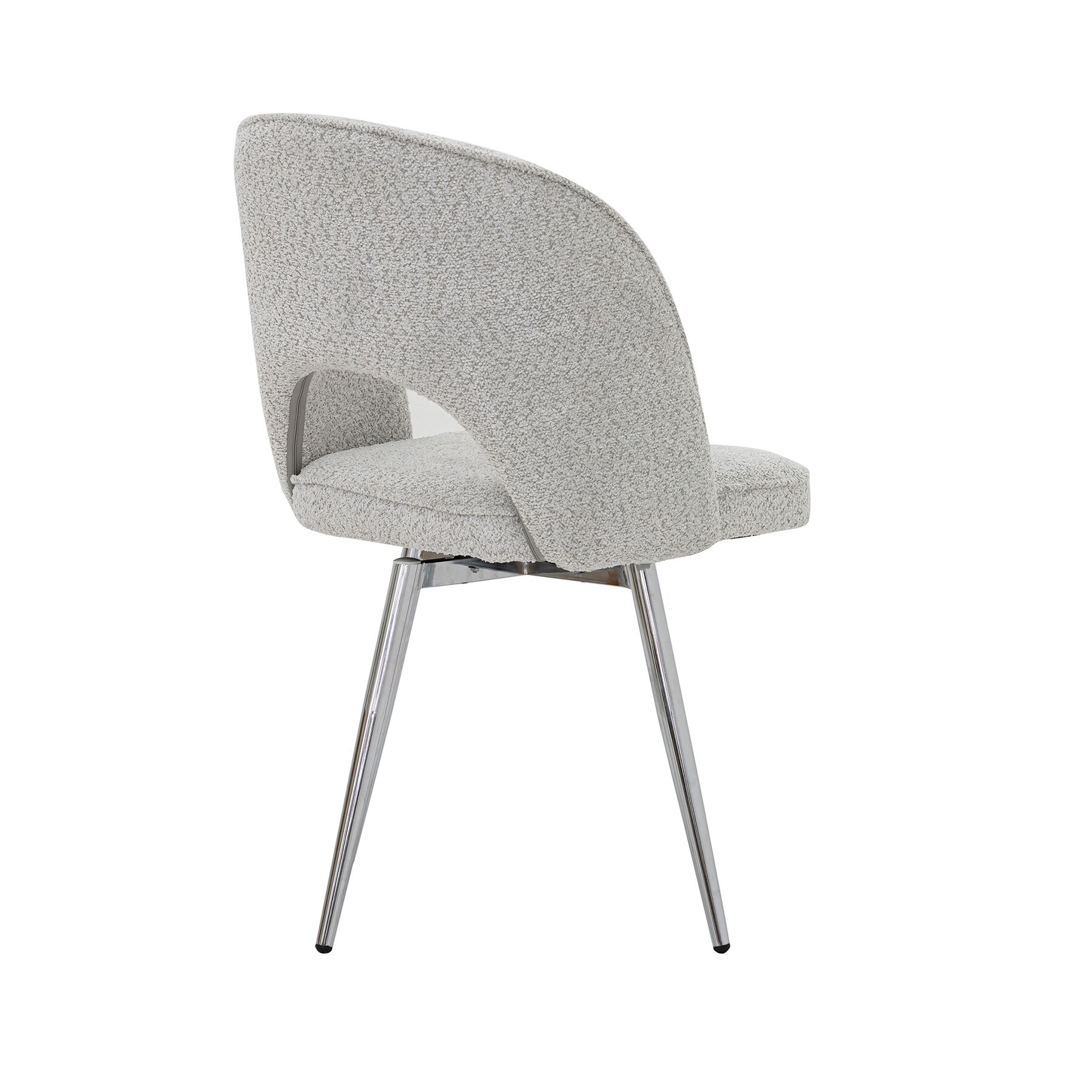 Cozy Swivel Dining Chair-Light Grey - Image 4