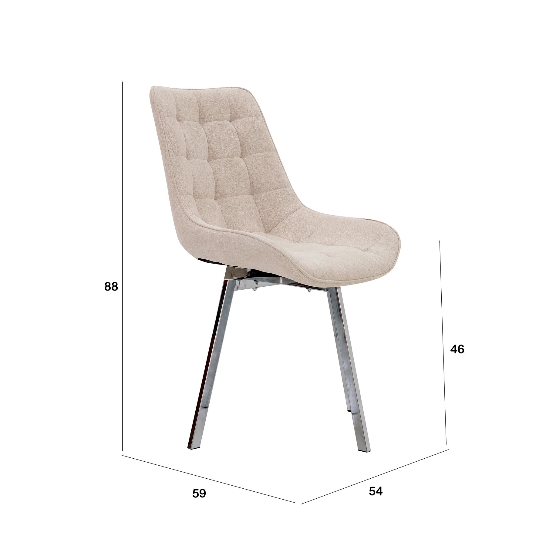 Craft Swivel Dining Chair-Beige - Image 2