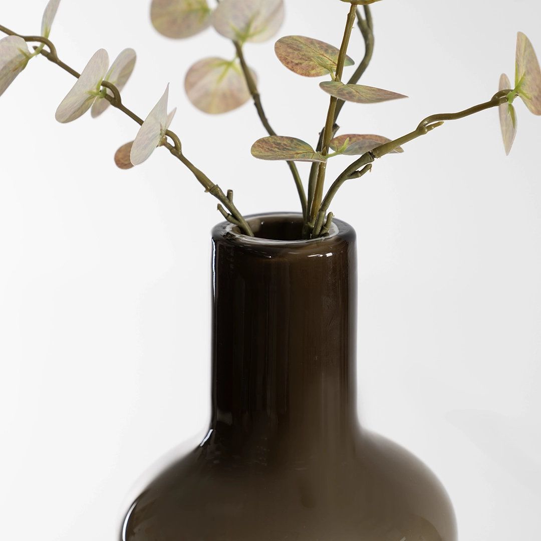 Lemont glass vase brown 14x14x35cm - Image 5