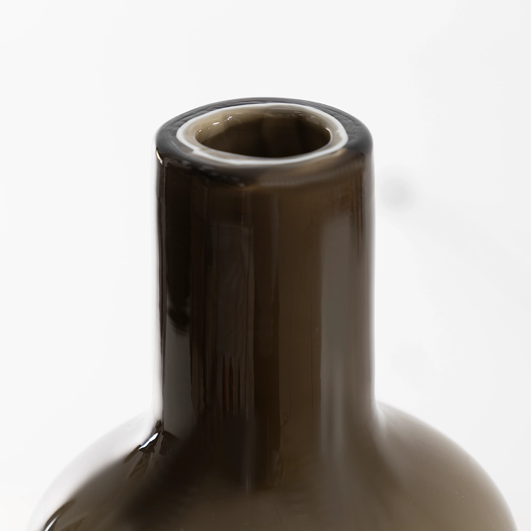 Lemont glass vase brown 14x14x35cm - Image 4