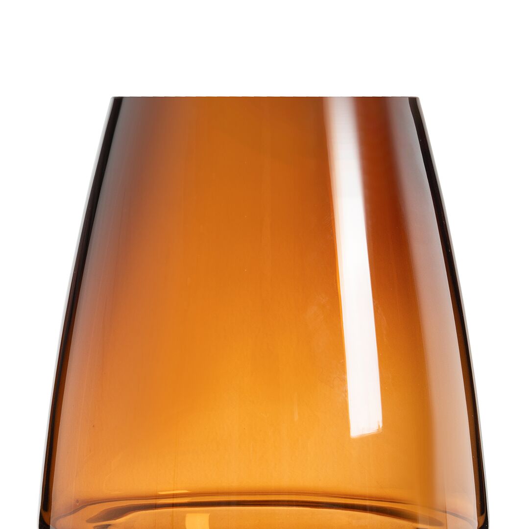 Ruse glass amber texture vase 18x18x20 cm - Image 3