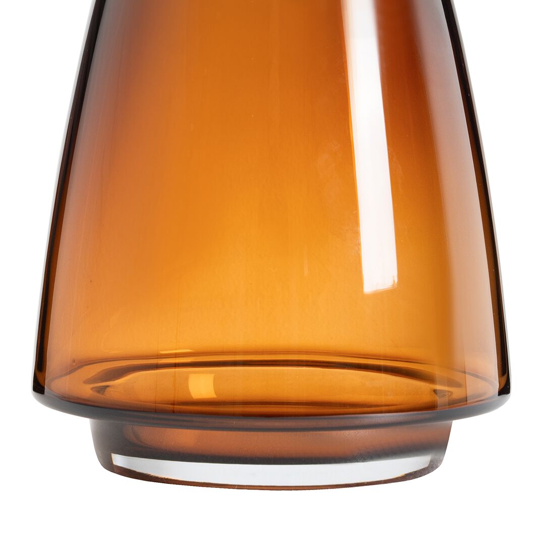 Ruse glass amber texture vase 18x18x20 cm - Image 4
