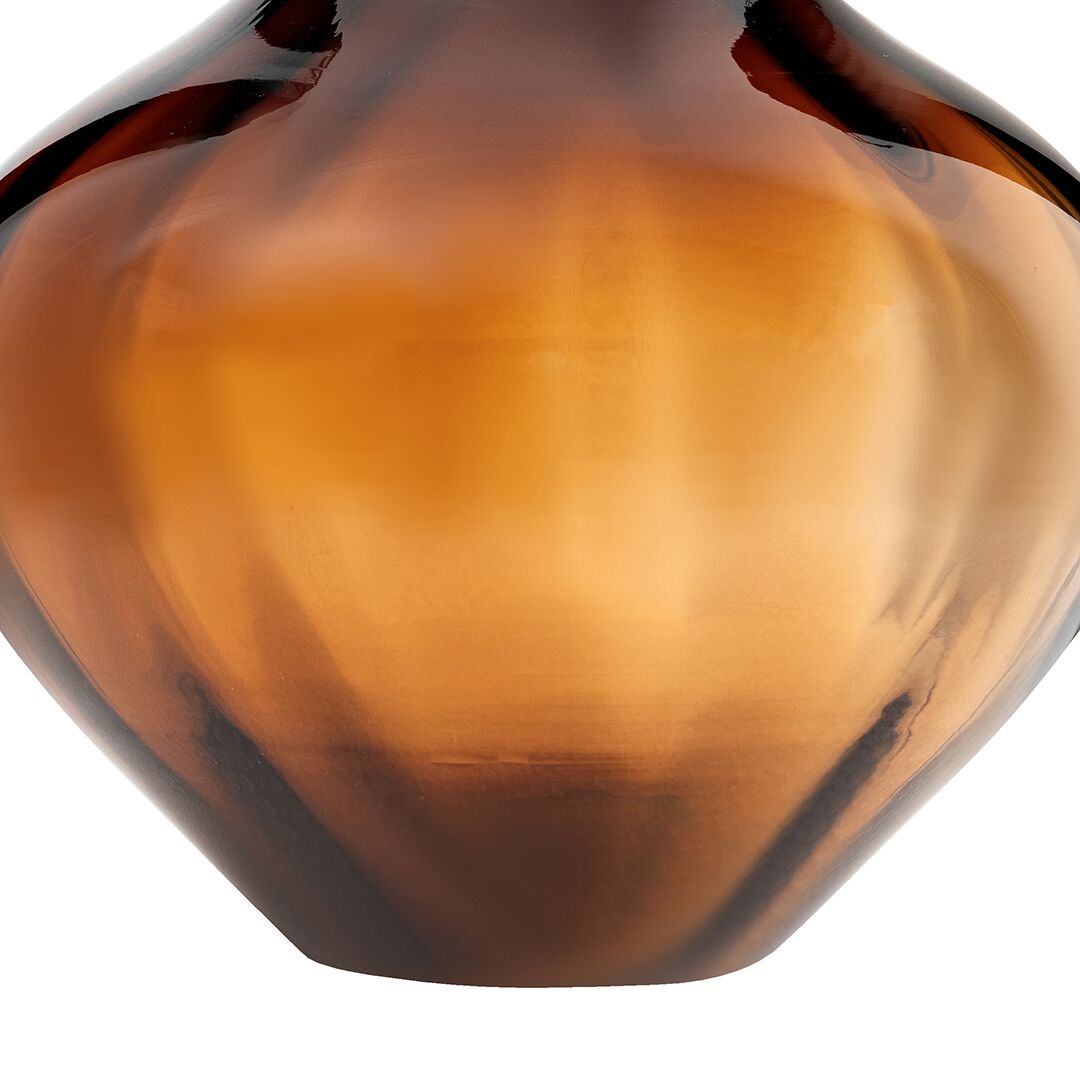 Ruse glass amber texture vase 21x21x20 cm - Image 4