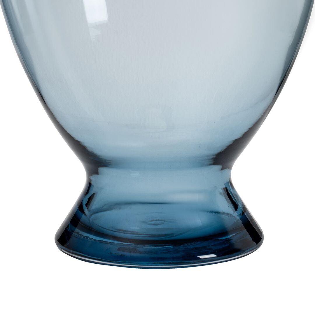 Ruse glass Blue texture vase 22x22x30.5 cm - Image 4