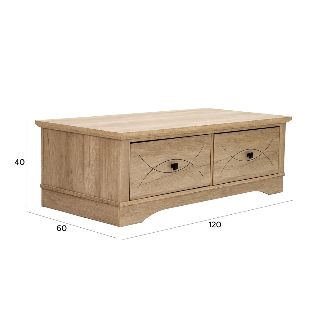 Tyrell Coffee Table-Oak - Image 2