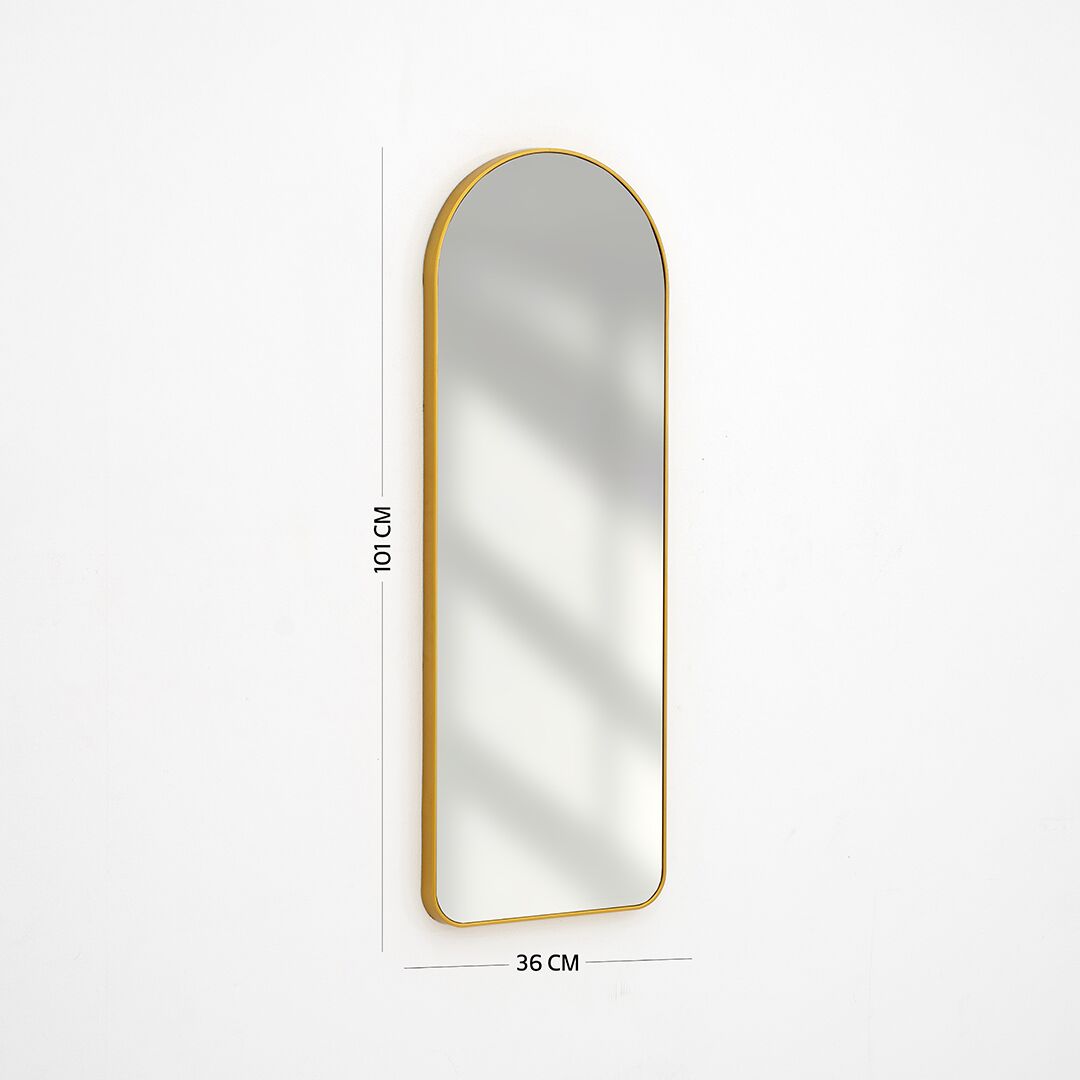 sierra decorative wall mirror gold 101x3x36cm - Image 2
