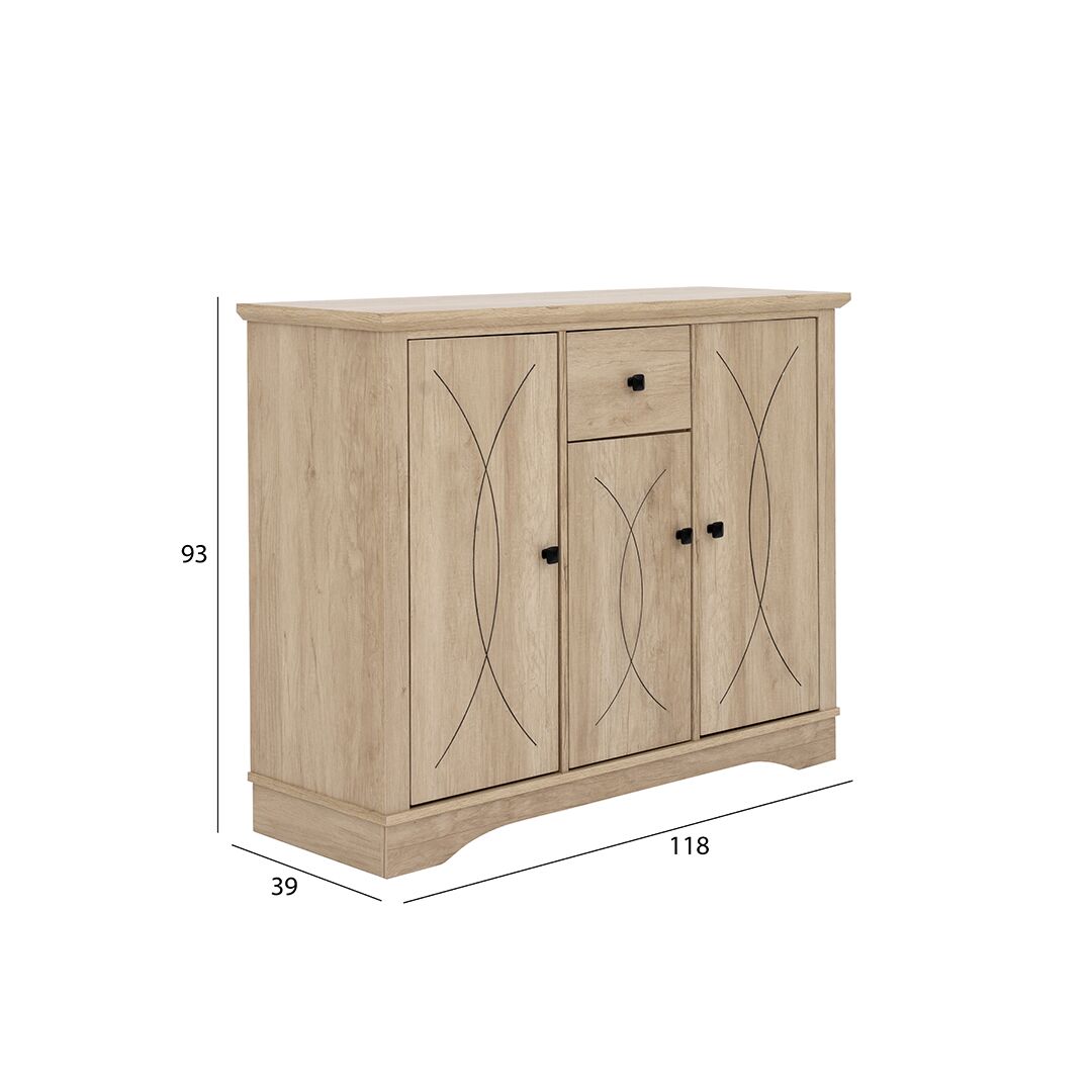 Tyrell Shoe Cabinet-Oak - Image 2