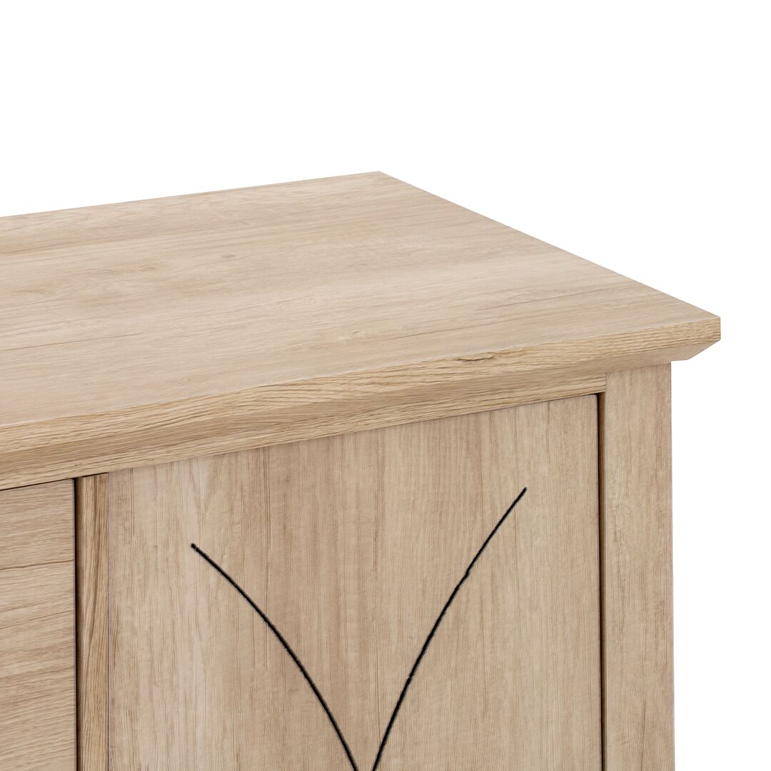 Tyrell Shoe Cabinet-Oak - Image 4
