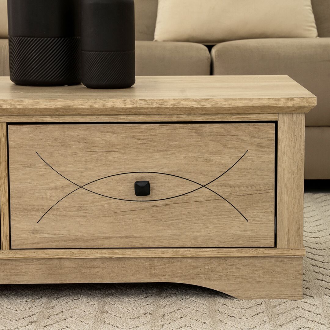 Tyrell Coffee Table-Oak - Image 5