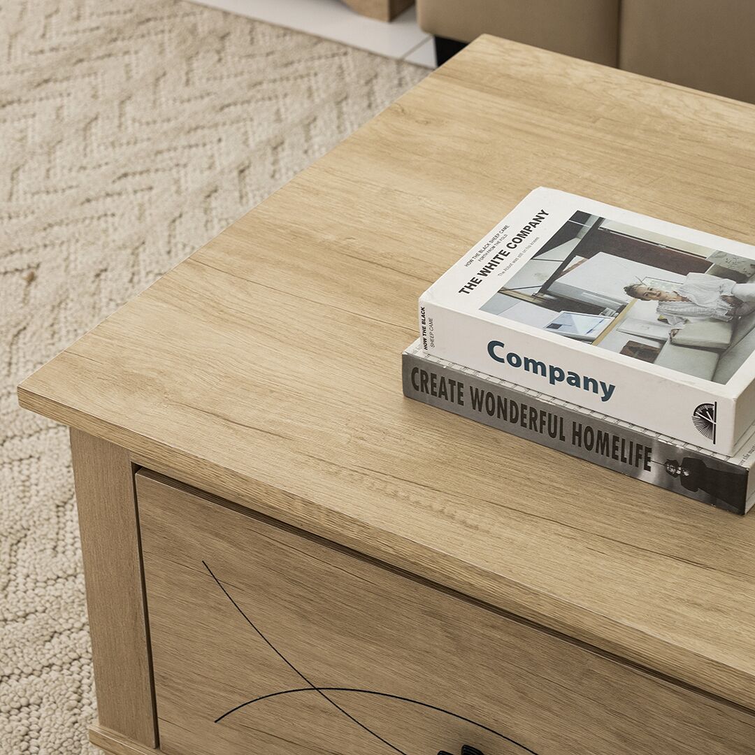 Tyrell Coffee Table-Oak - Image 6