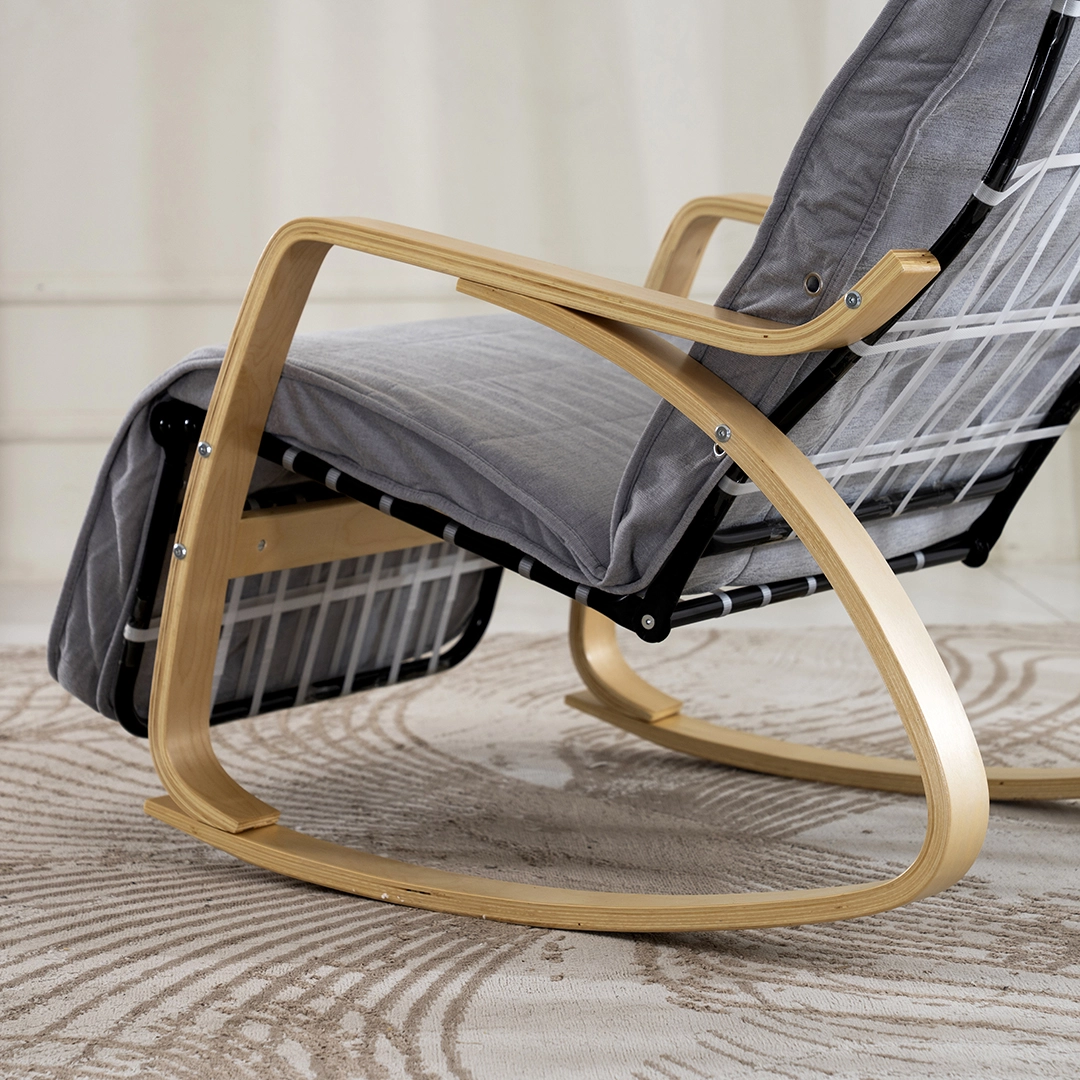 Kangbo Rocking Chair-Light Grey - Image 6