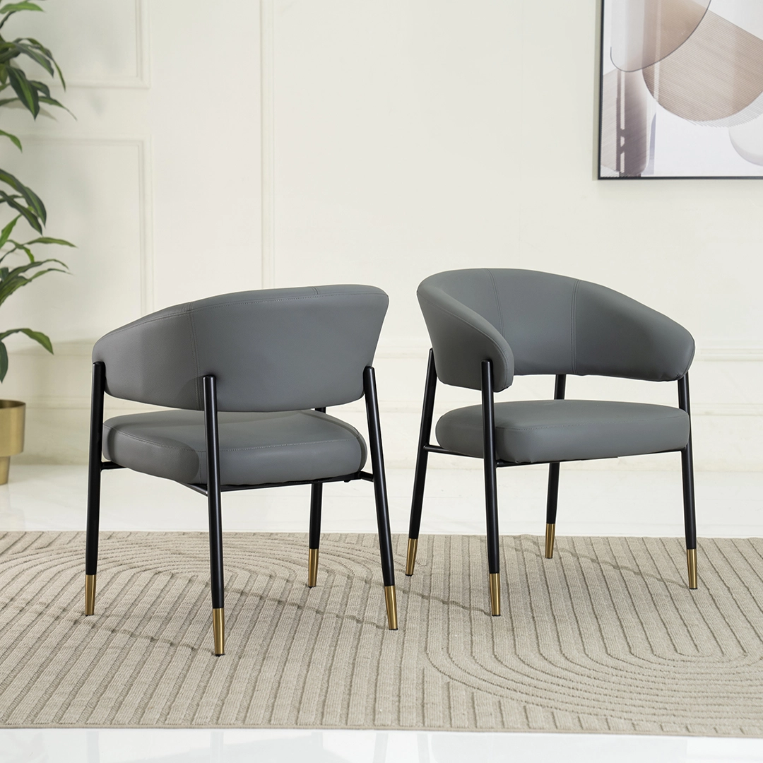 Olivia Dining Chair-Grey - Image 4