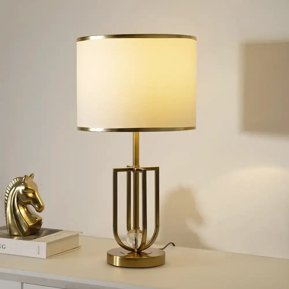 Avero metal table lamp gold 30x30x57cm - Image 5