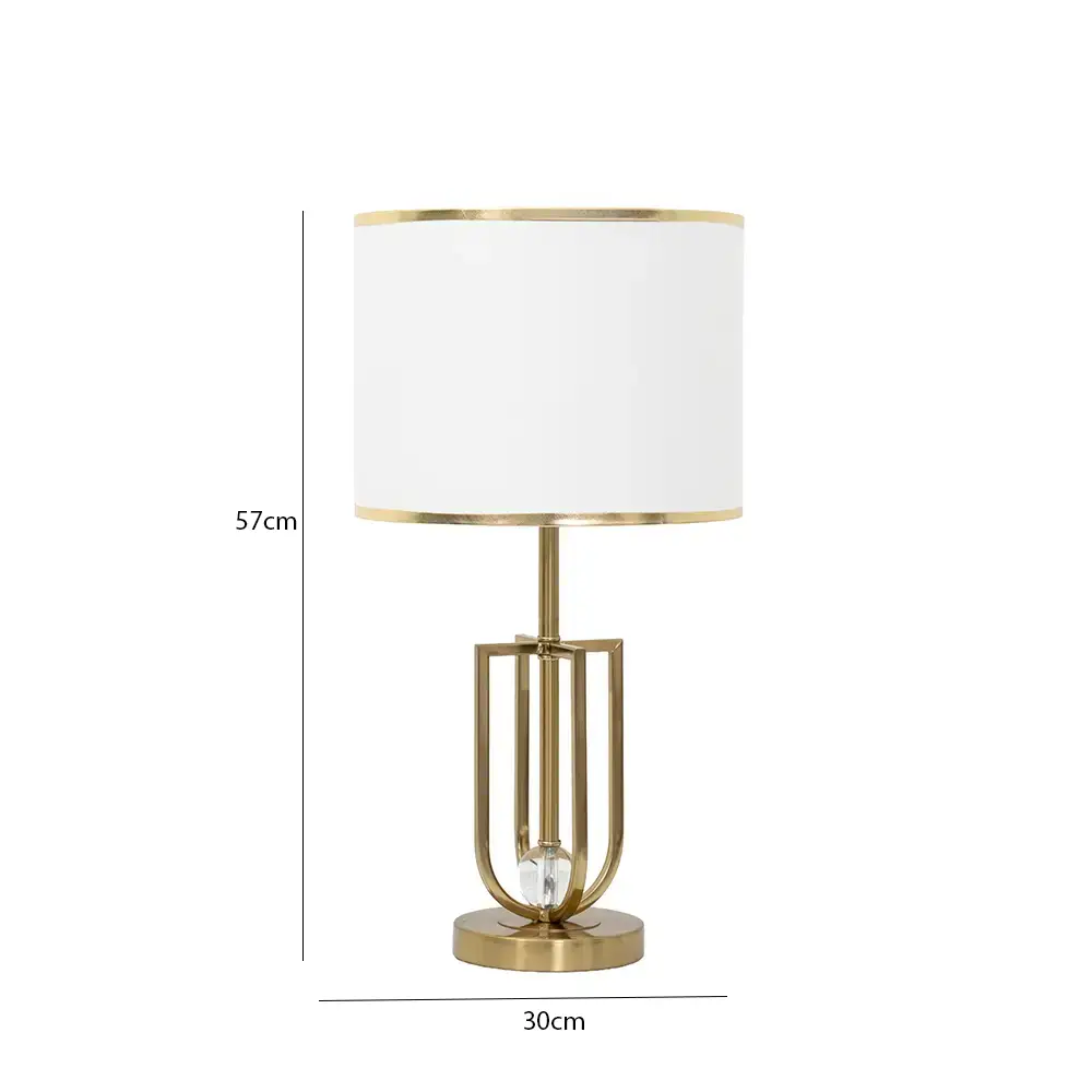 Avero metal table lamp gold 30x30x57cm - Image 2