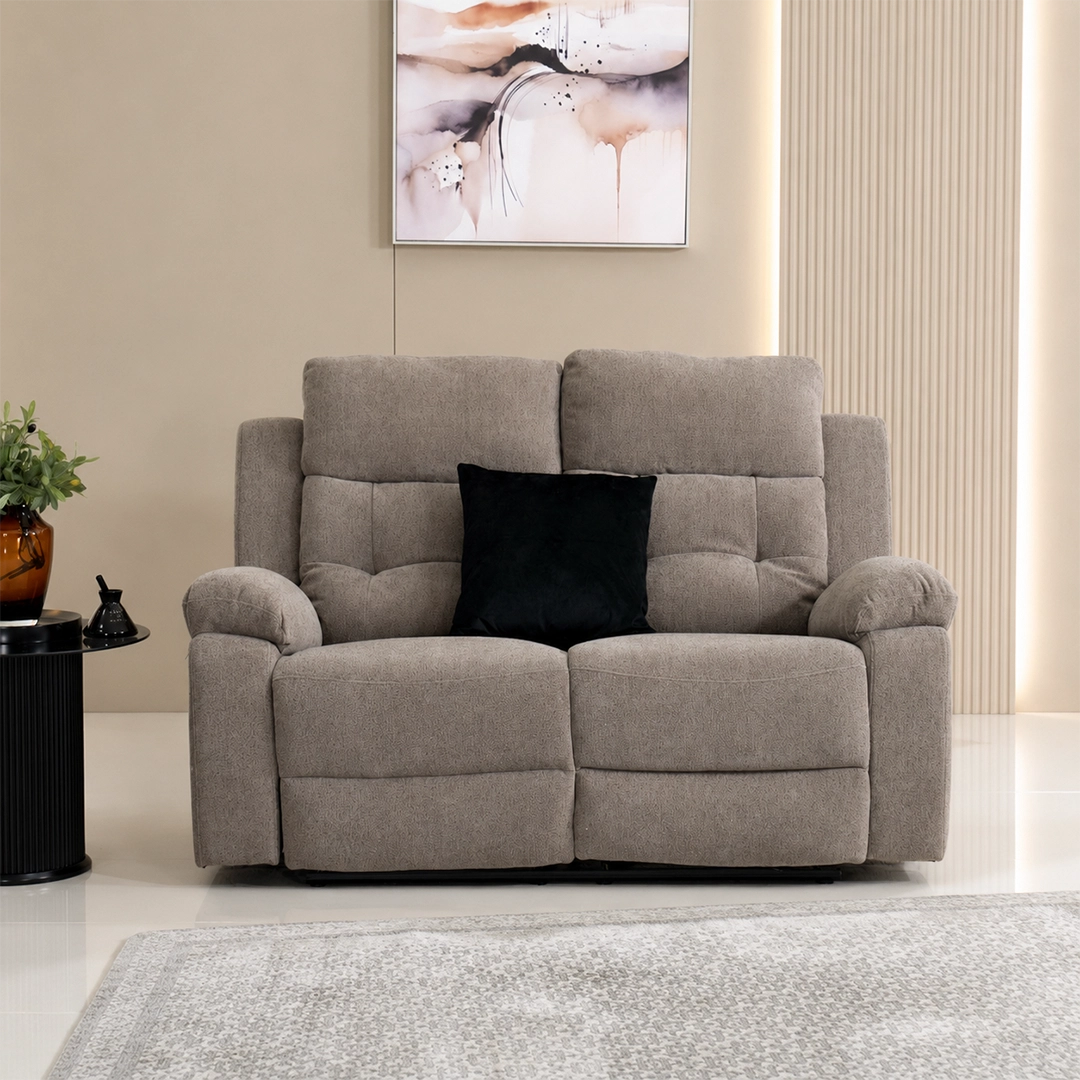 Griffen 6-Seater Recliner Sofa Set-Dark Beige - Image 9
