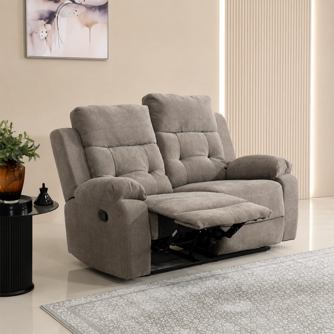 Griffen 6-Seater Recliner Sofa Set-Dark Beige - Image 10
