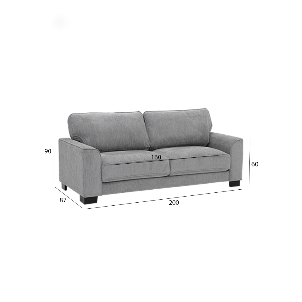 Zendaya 6-Seater Sofa Set-Grey - Image 2