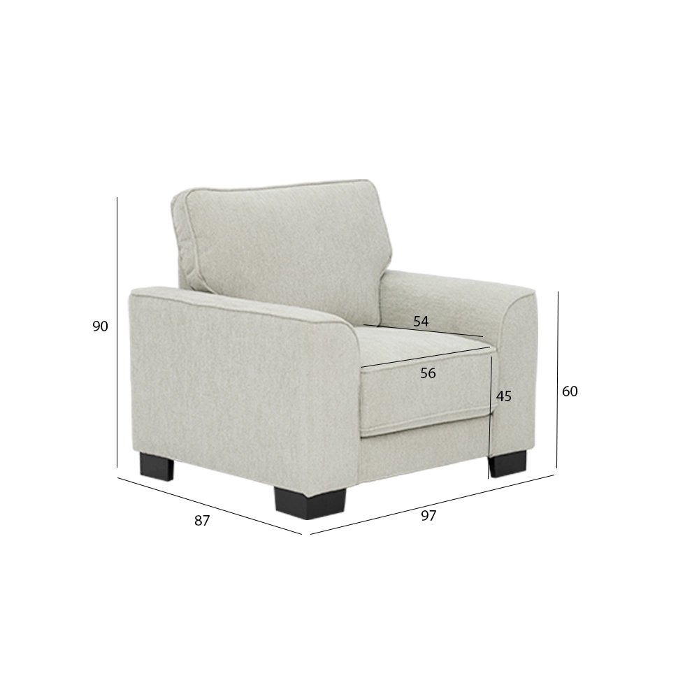 Zendaya 6-Seater Sofa Set-Off White - Image 4