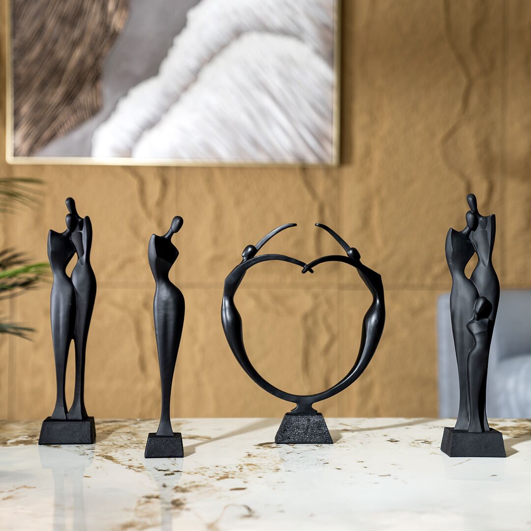 Verdant Polyresin Abstract black Figurine 5.5?5.5?35.5cm - Image 5