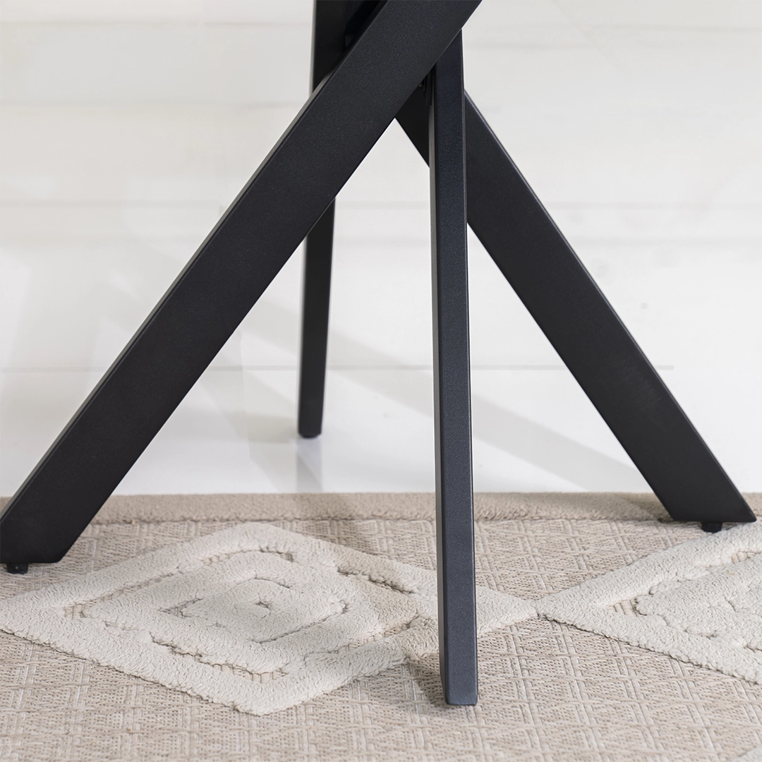 Florence End Table-White/Black - Image 7