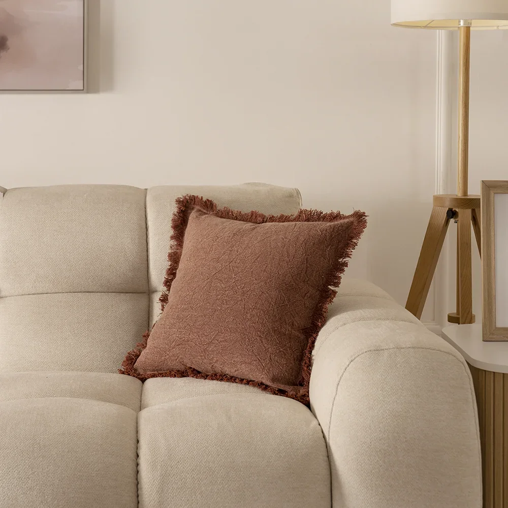Heston stonewash tan cushion 45×45 cm - Image 5