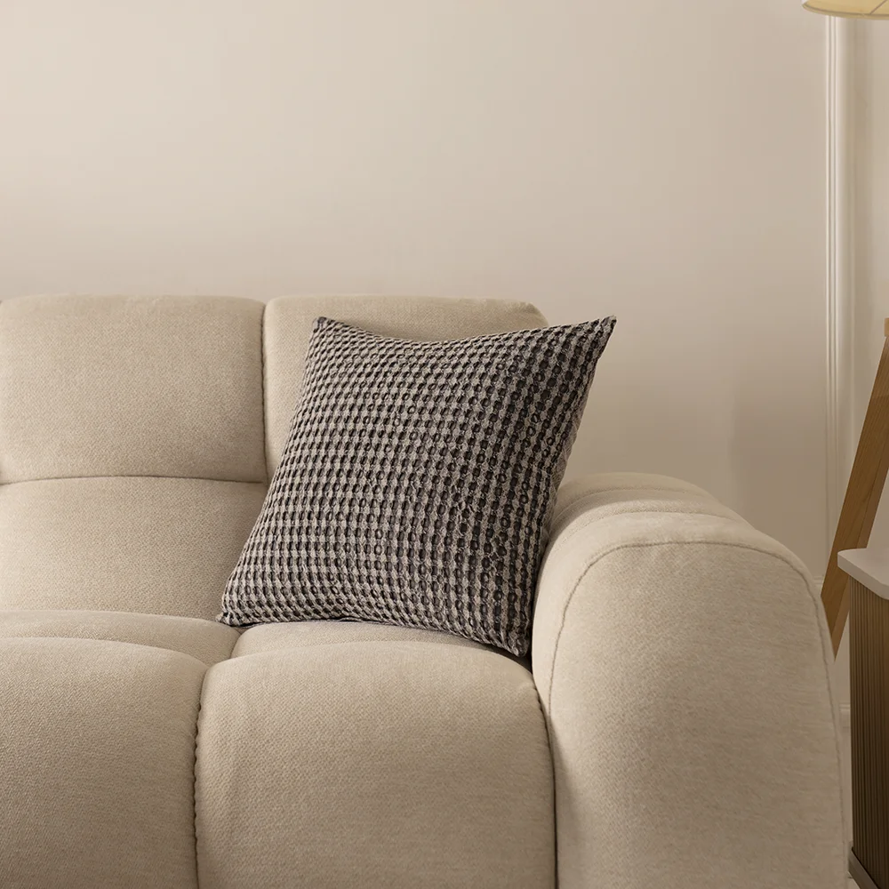 Heston waffle charcoal cushion 45×45 cm - Image 7
