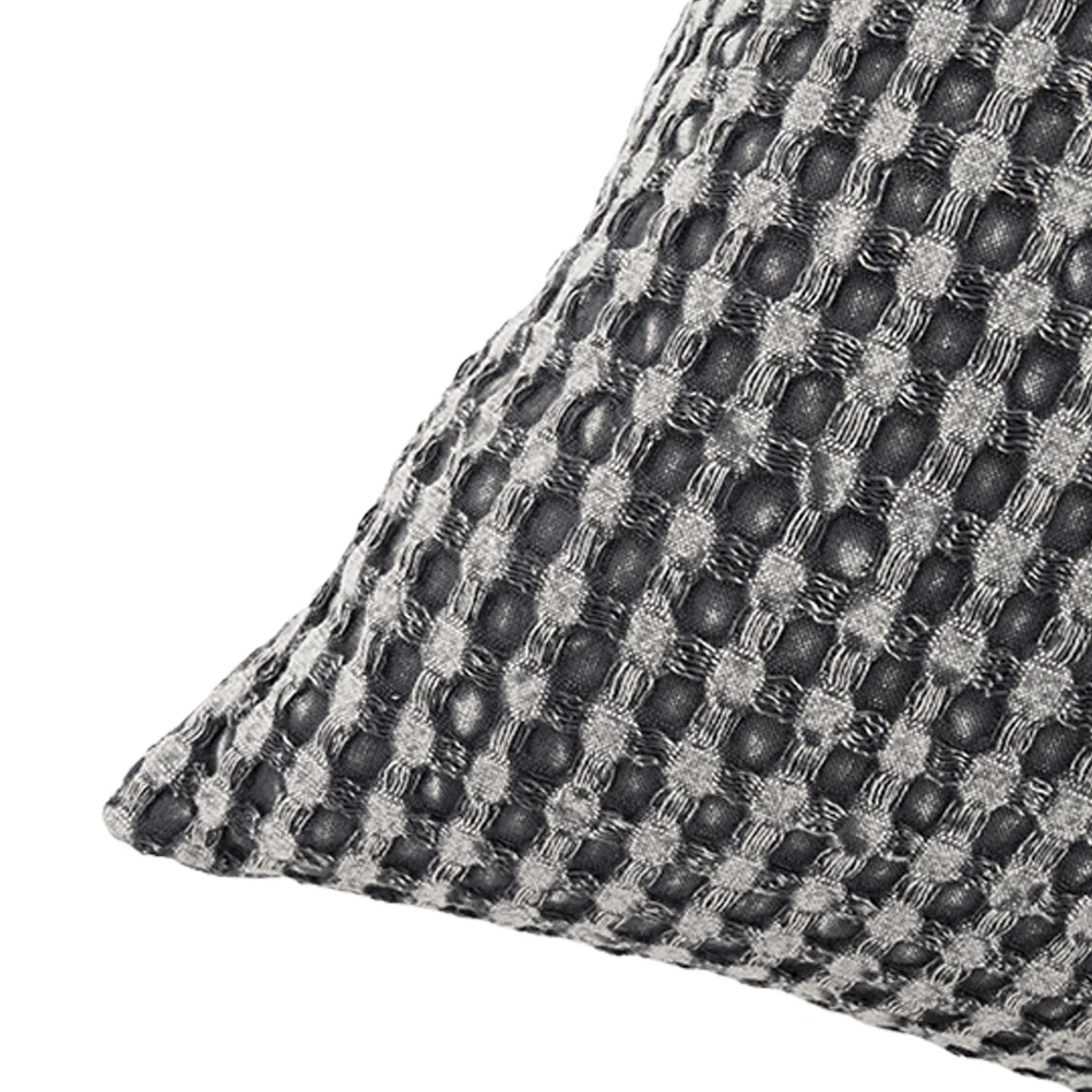 Heston waffle charcoal cushion 45×45 cm - Image 4
