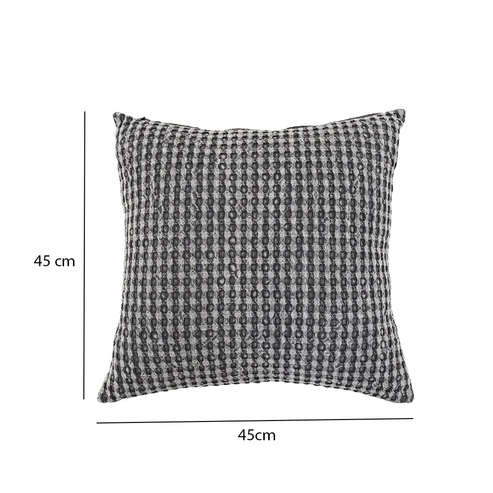 Heston waffle charcoal cushion 45×45 cm - Image 2