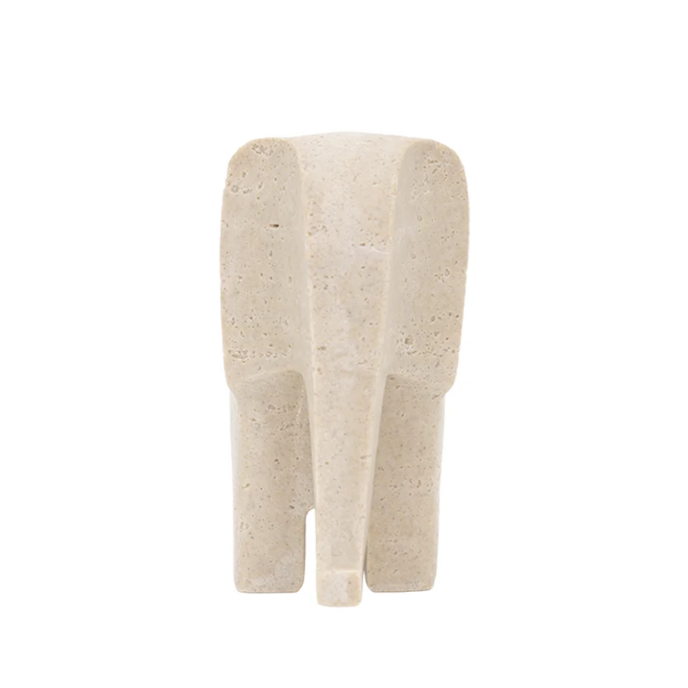 Rabaque travertine elephant accent 20x10x19.5cm - Image 4