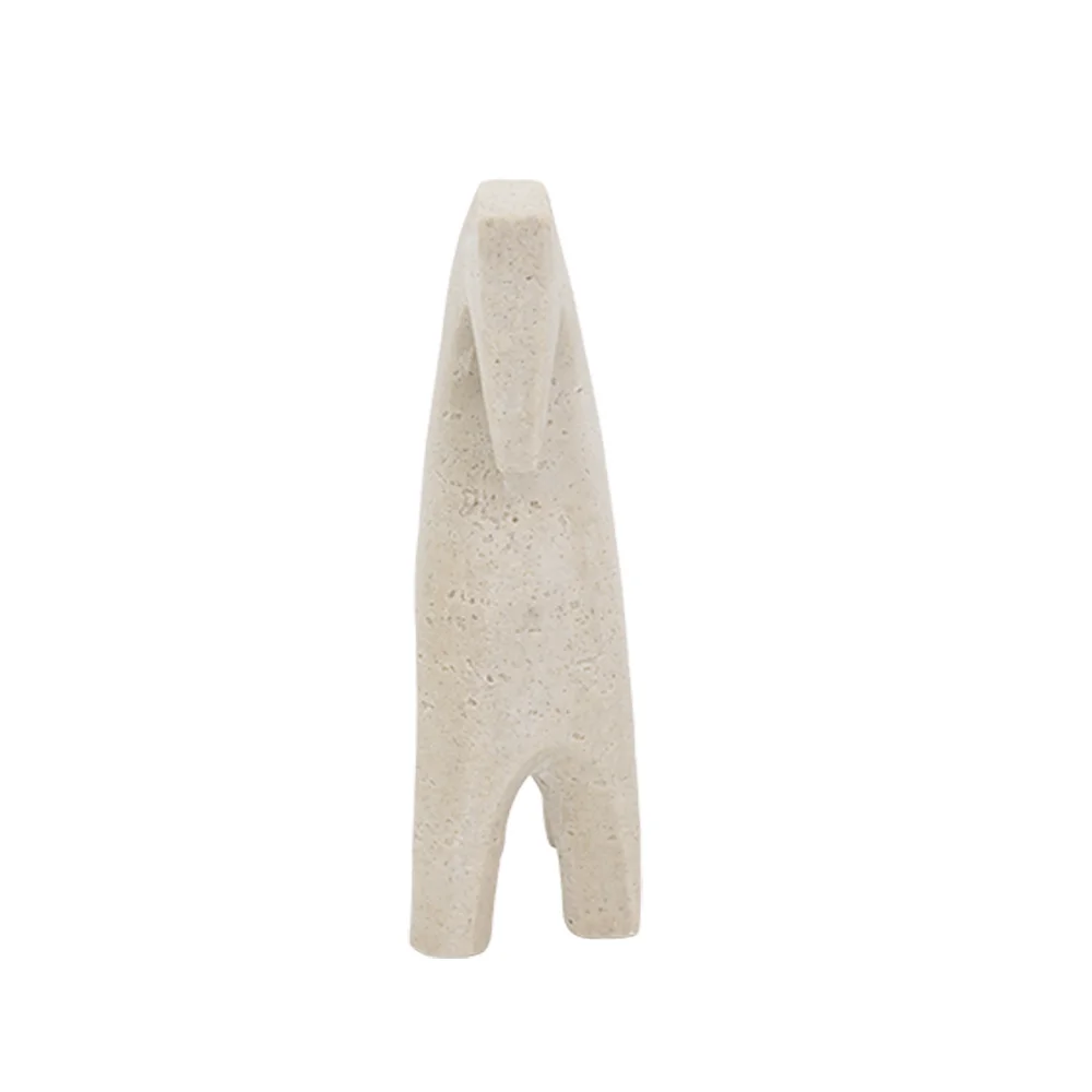 Rabaque travertine horse accent 17x6x23cm - Image 3