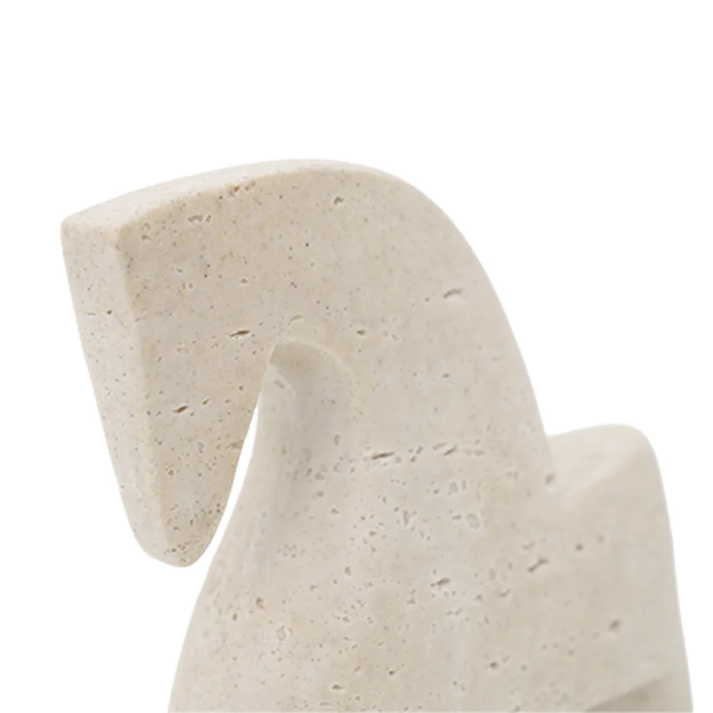 Rabaque travertine horse accent 17x6x23cm - Image 5