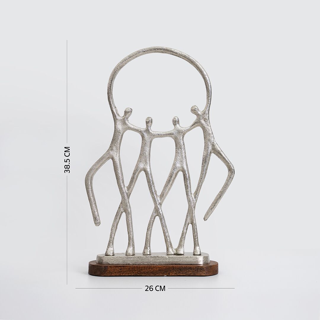 Casa Metal wood accent Nickle 26x7x38.5CM - Image 2
