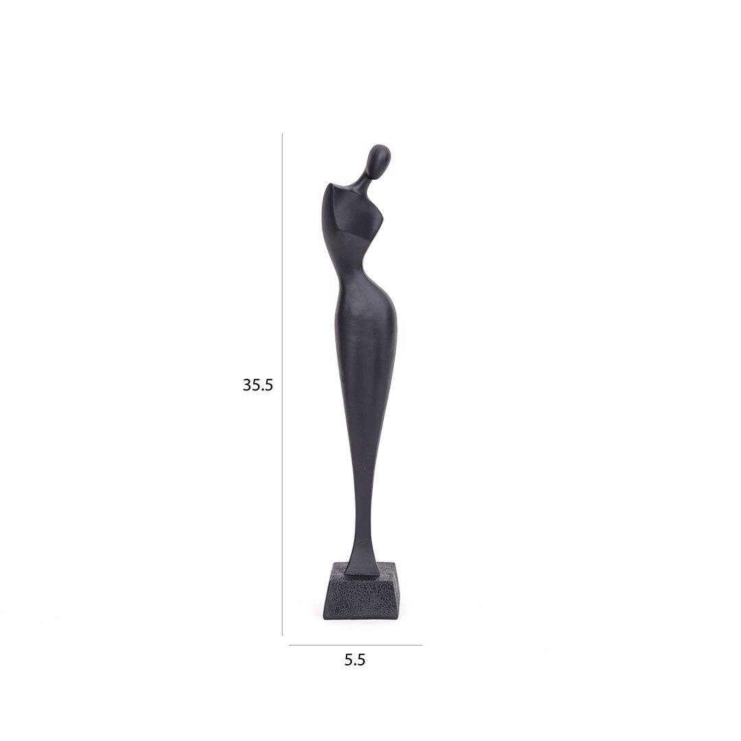 Verdant Polyresin Abstract black Figurine 5.5?5.5?35.5cm - Image 2