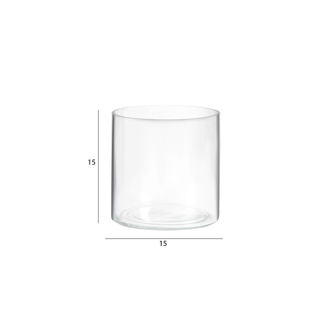 Atlas Clear glass cylinder vase 15x15cm - Image 2