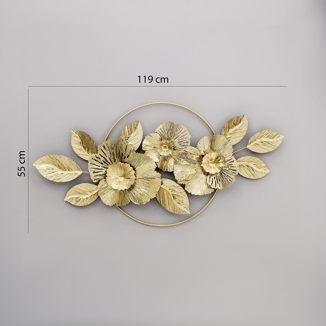 Castora Metal Wall Decor Gold 120x55Cm - Image 2