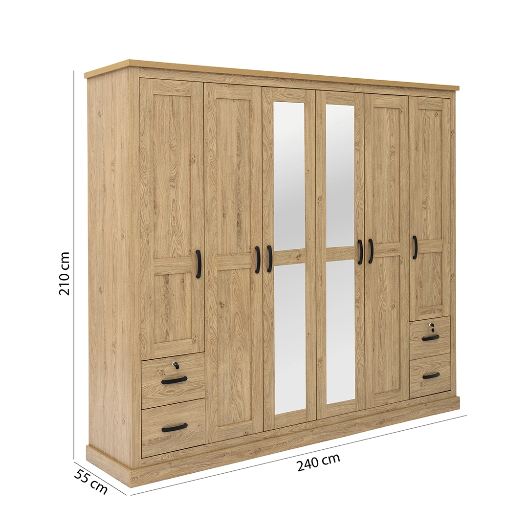 Majestic 6-Door Wardrobe - Image 5