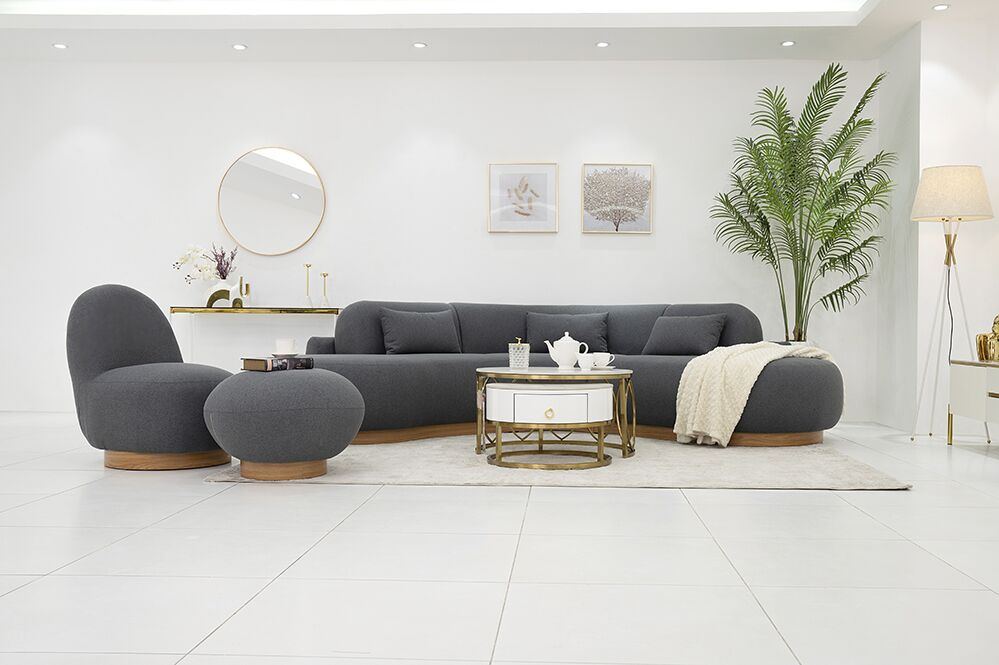 Lorenzo Corner Sofa Set-Grey