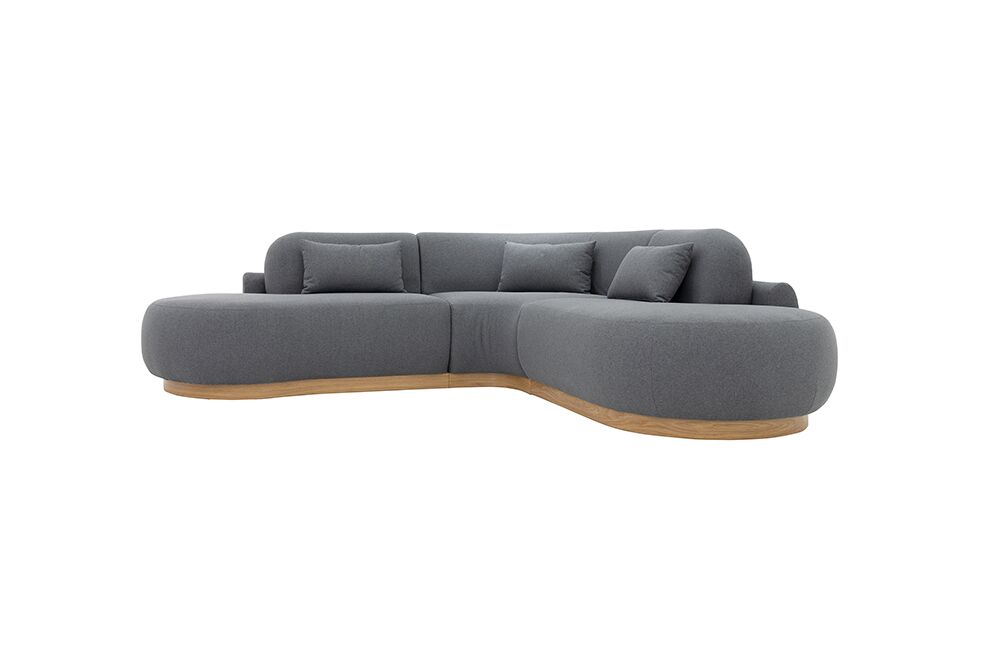 Lorenzo Corner Sofa Set-Grey - Image 5