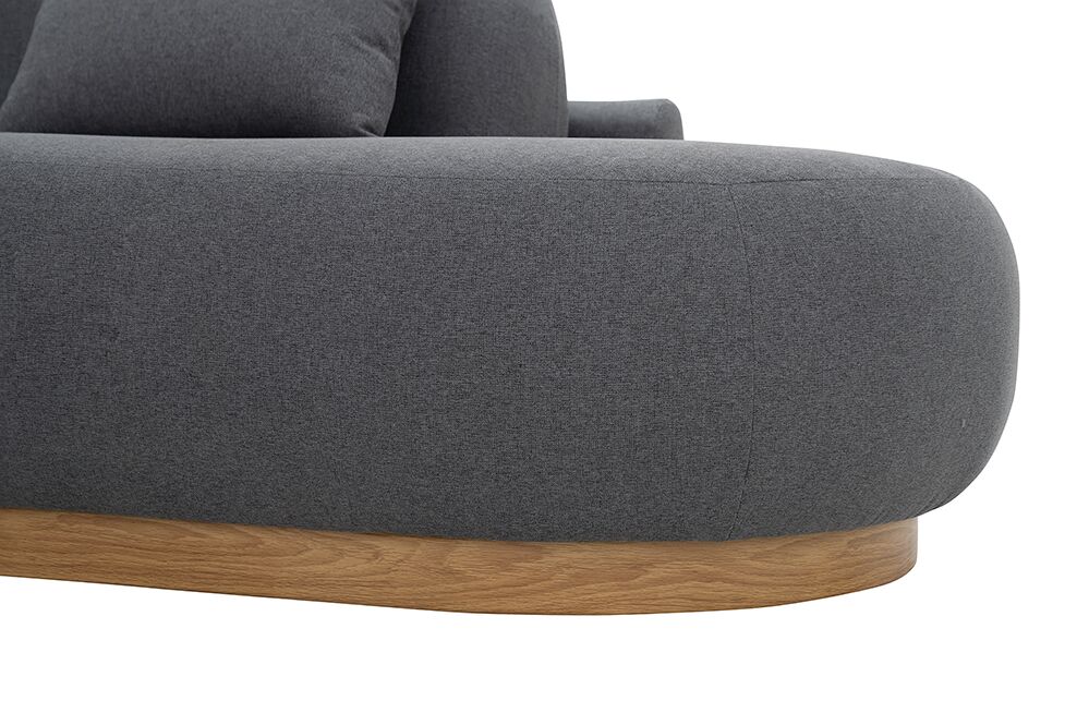 Lorenzo Corner Sofa Set-Grey - Image 9