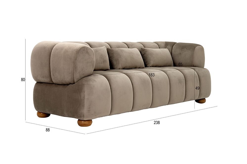 Taara Sofa Set-Brown - Image 2