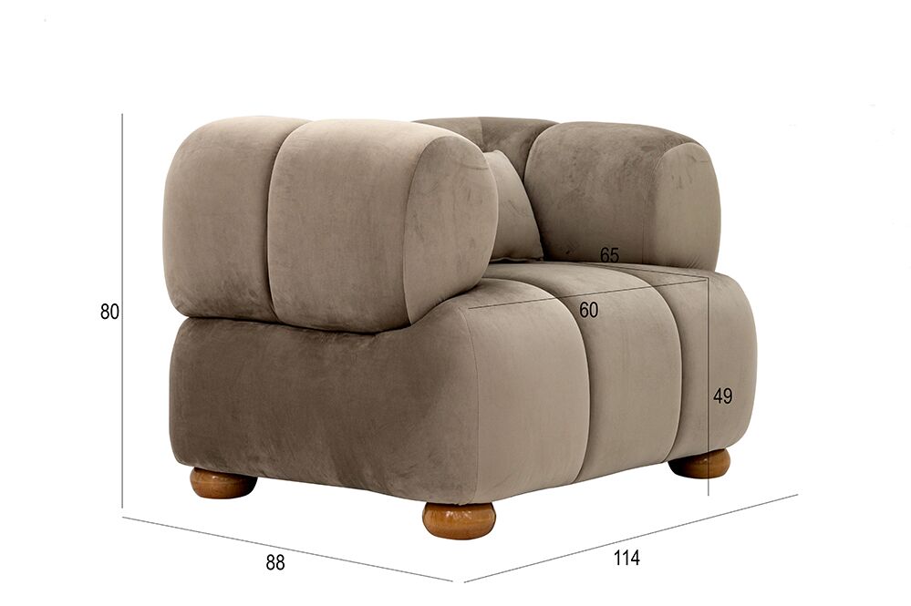 Taara Sofa Set-Brown - Image 4
