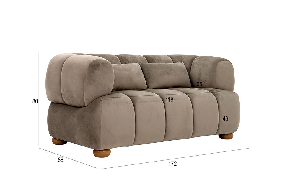 Taara Sofa Set-Brown - Image 3