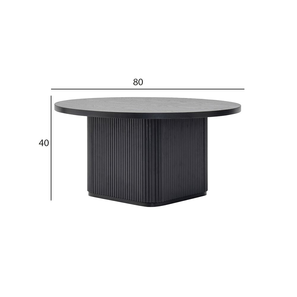 Tambour Coffee Table-Black - Image 2