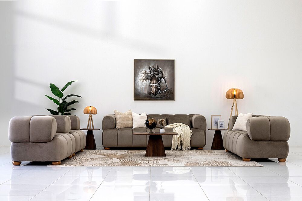 Taara Sofa Set-Brown