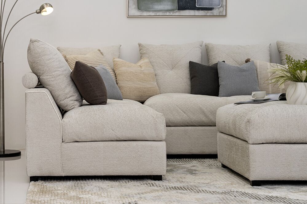 Elise Corner Sofa with Ottoman - Image 16