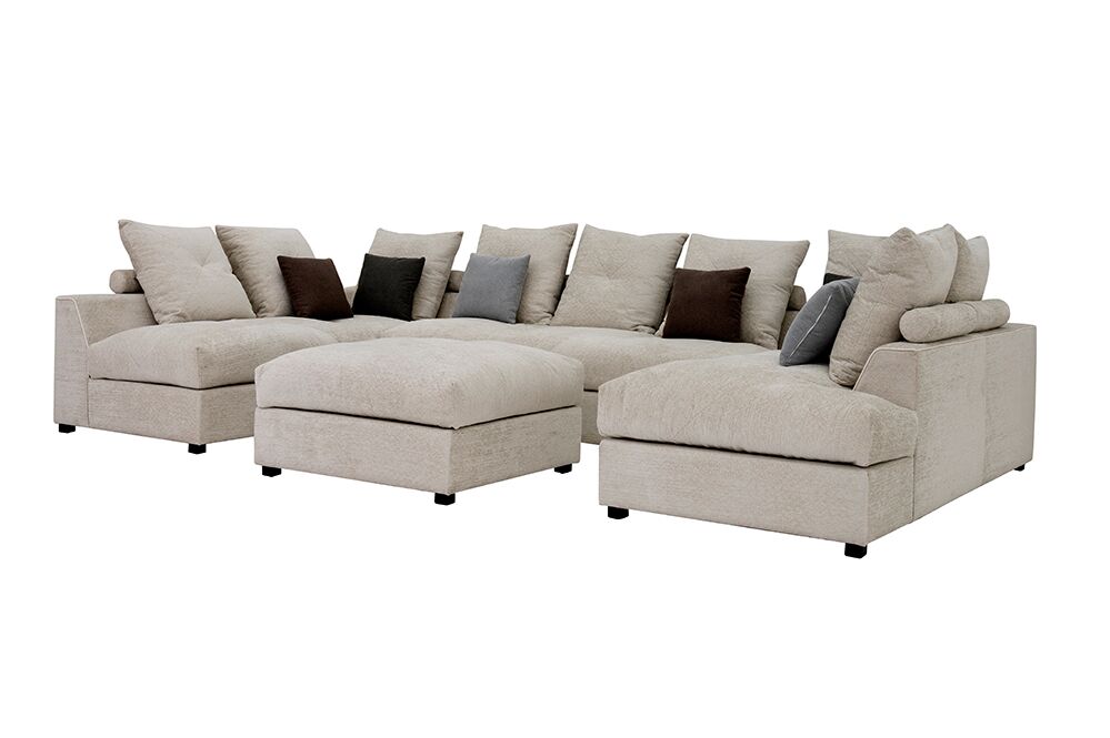 Elise Corner Sofa with Ottoman - Image 5