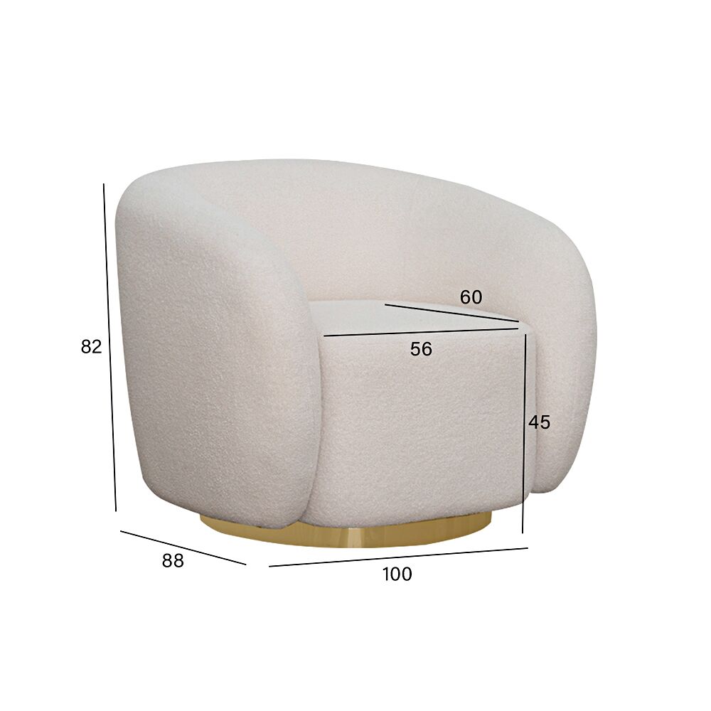 Ava Sofa Set with Mushroom Pouffe - Image 4